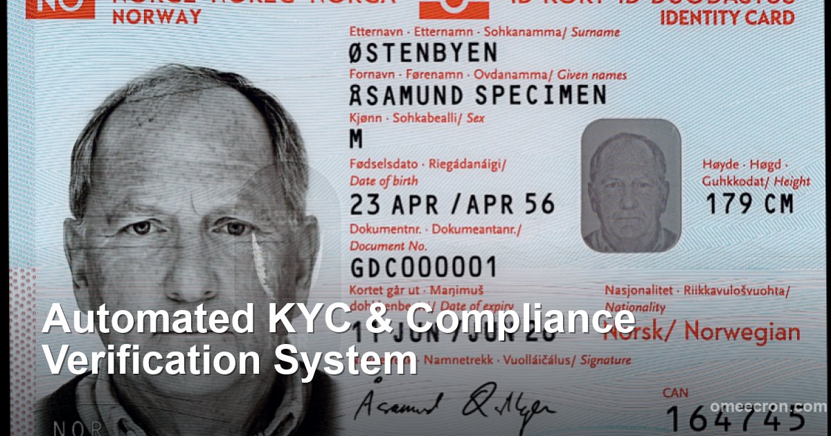 Automated KYC & Compliance Verification System